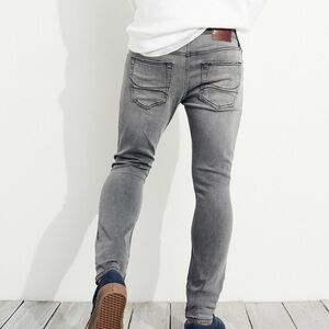 Hollister Black/Gray Faded Distressed Advanced Stretch Skinny Jeans - Size 29x30